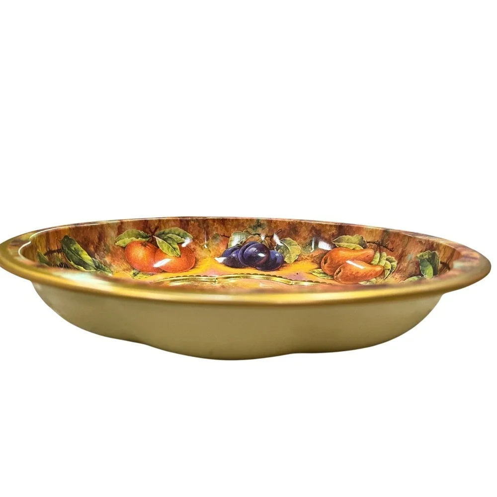 Vintage 1971‎ Daher Decorated Ware Tin Bowl Made in England 10.25 inch